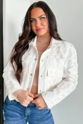 Moving Pawns Woven Checker Jacket (Off White) Mask