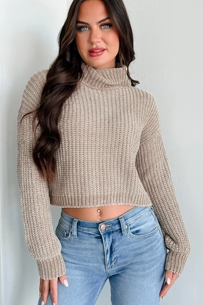 Autumn Comforts Zenana Chenille Sweater (Stone) Ergonomic Pattern Design BondedSeamTechnology