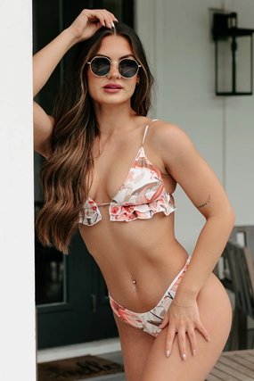 Beachy Bliss Floral Bikini Set (Wild Rose) Stretch Free Waistband