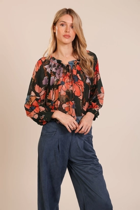 Modern Look Loose Sweater Slow Motion Louise Blouse in Green