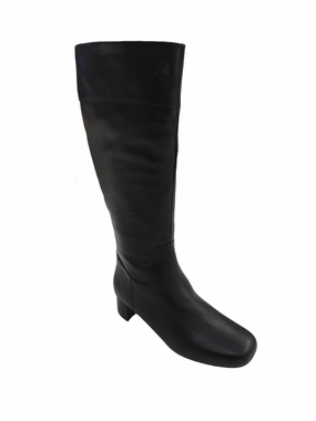 Florsheim Cuir Long Black Leather Boot