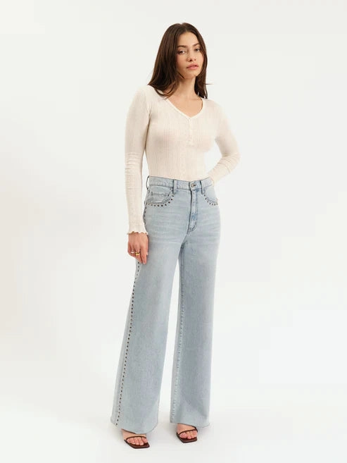 Daze Denim Far Out High Rise Wide in Let's Dance Slim Look