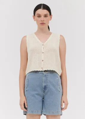 Built In Odor Control FRANNY CROCHET SWEATER VEST