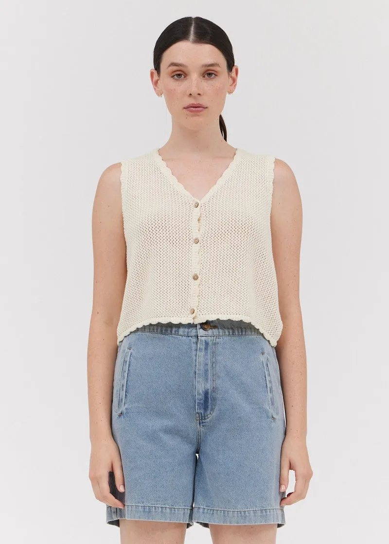 Built In Odor Control FRANNY CROCHET SWEATER VEST