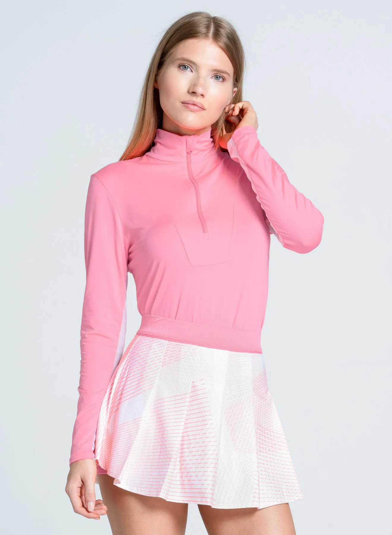 Free Play Zip Long Sleeve Layered Hem Reinforcement QuickDryTech