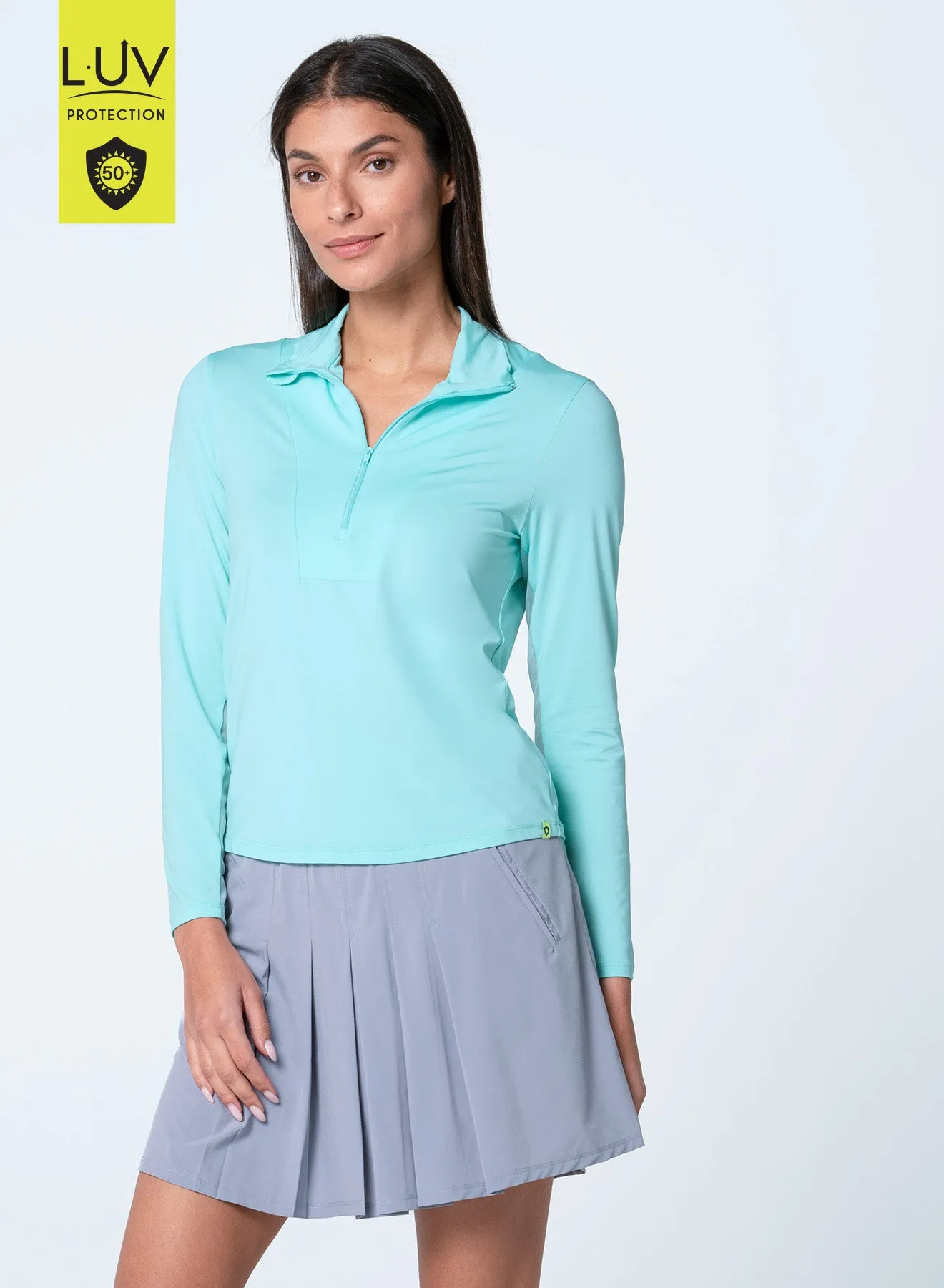 HiddenStoragePocket Free Play Zip Long Sleeve