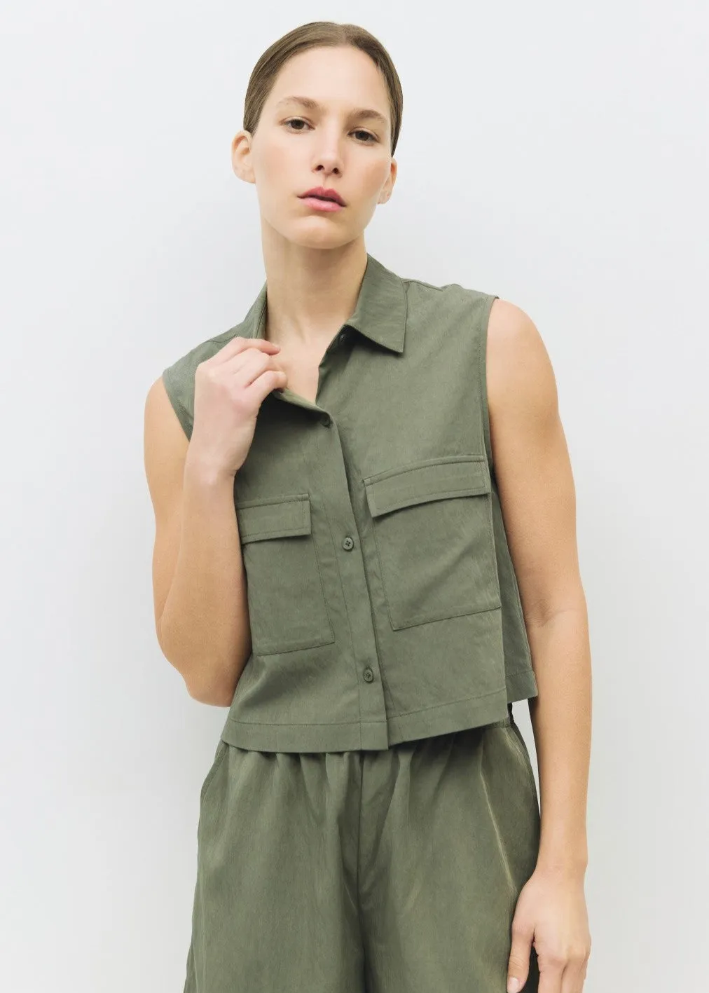 MARIAN UTILITY TOP AdjustableHem FadeResistant