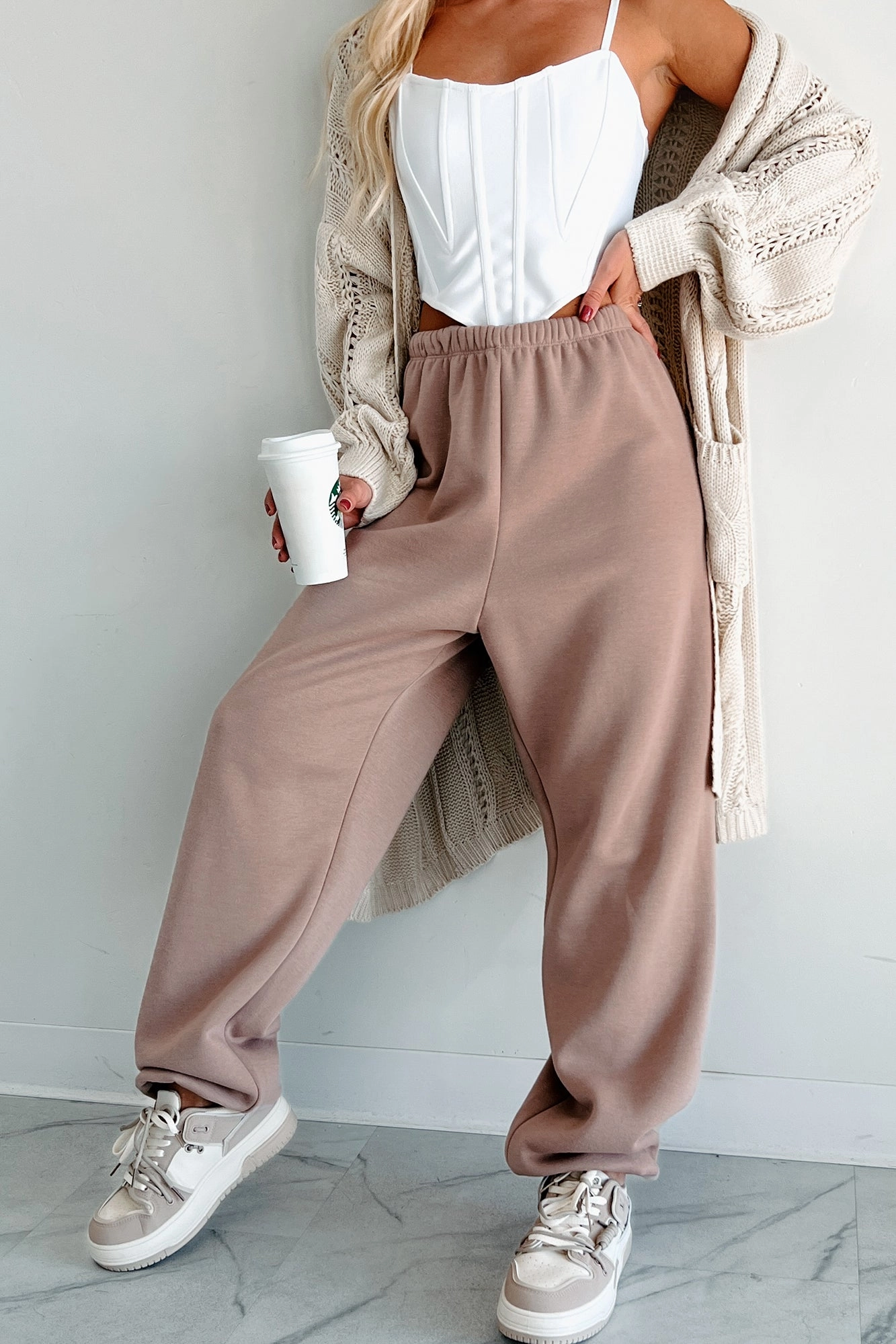 Comfort Is Luxury Oversized Jogger Sweatpants (Mocha) Outdoor Friendly