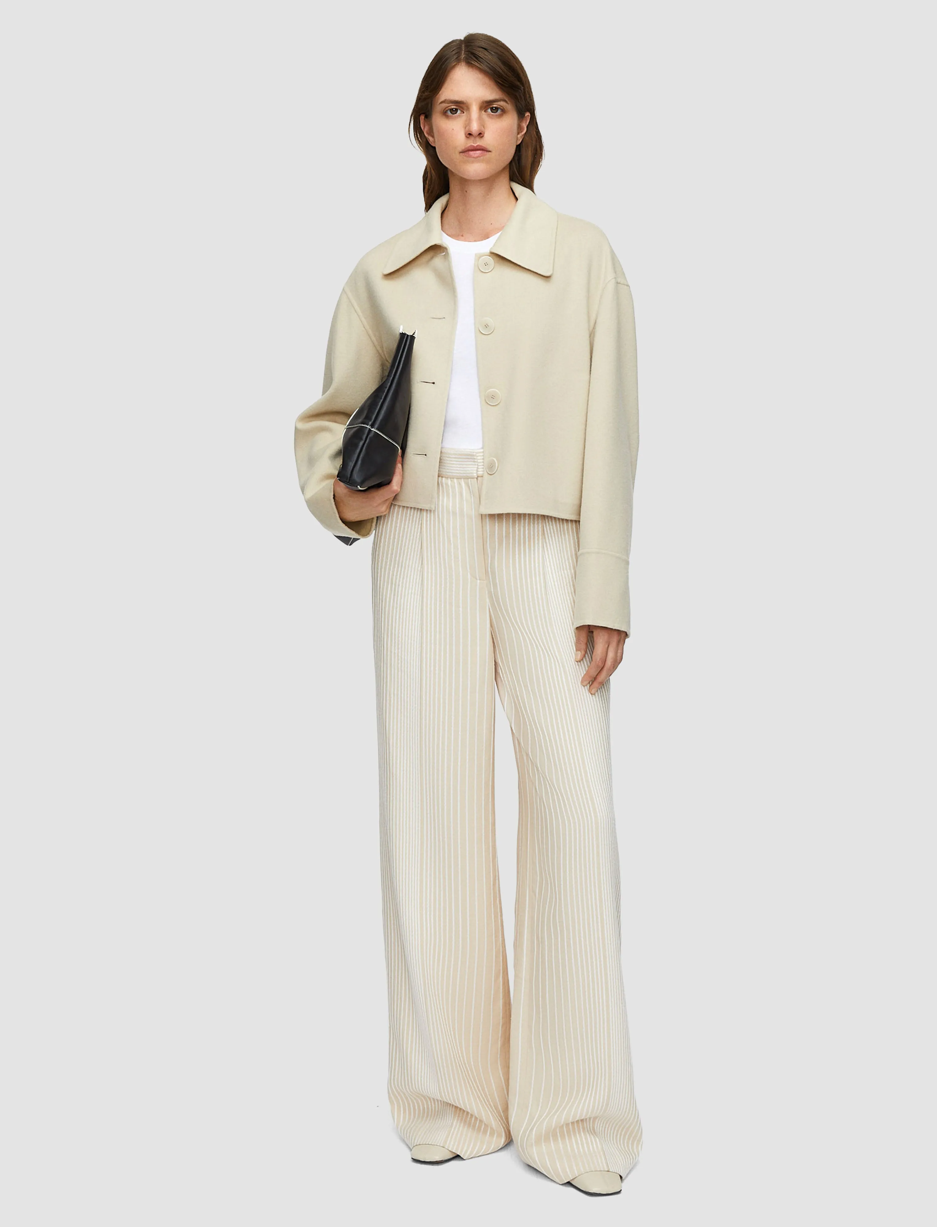 Gerrard Light Double Face Wool Jacket Anti Static Lining Soft Shell Material