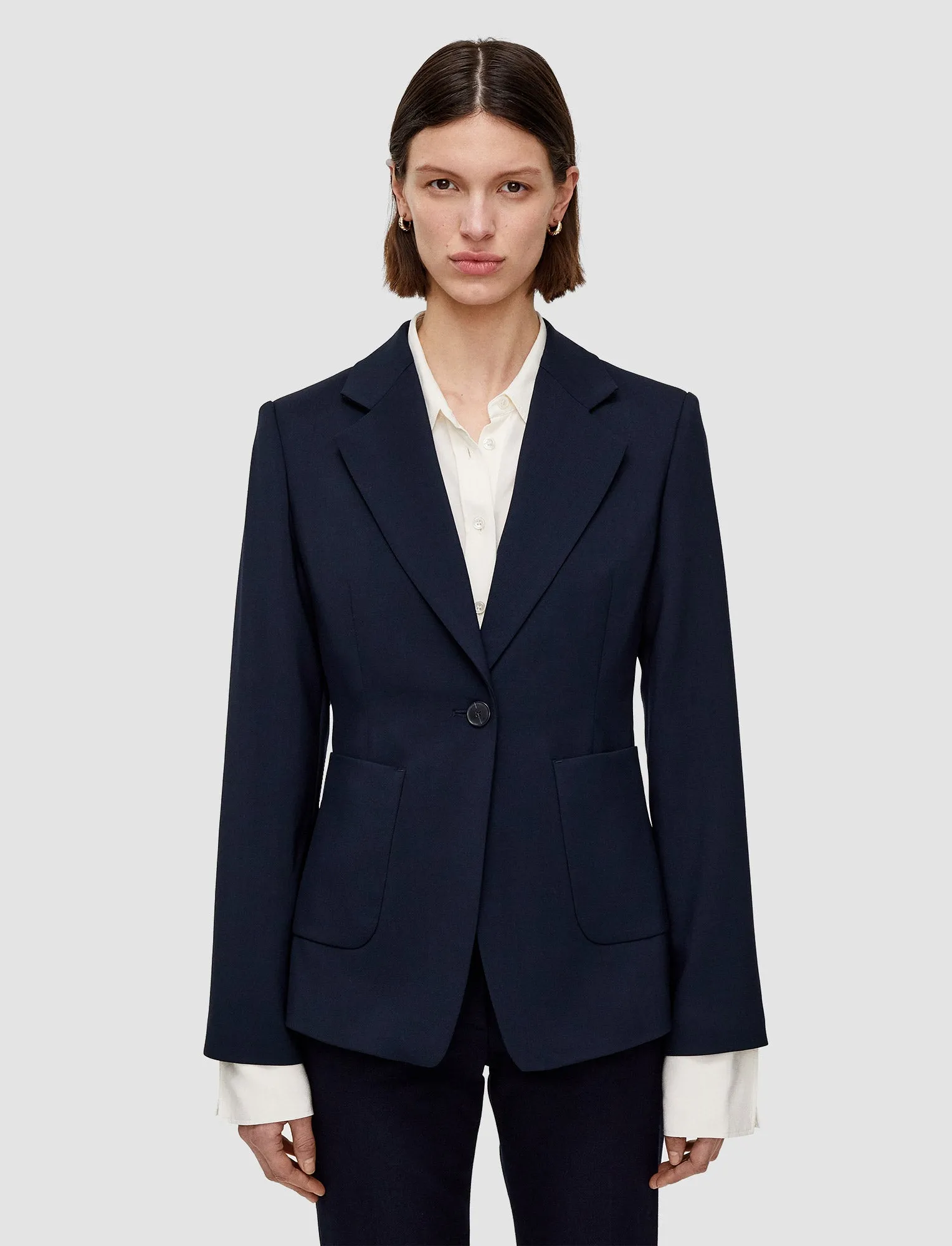 Comfort Fit Unstructured Shoulder Cut Glenview Tailoring Wool Stretch Jacket