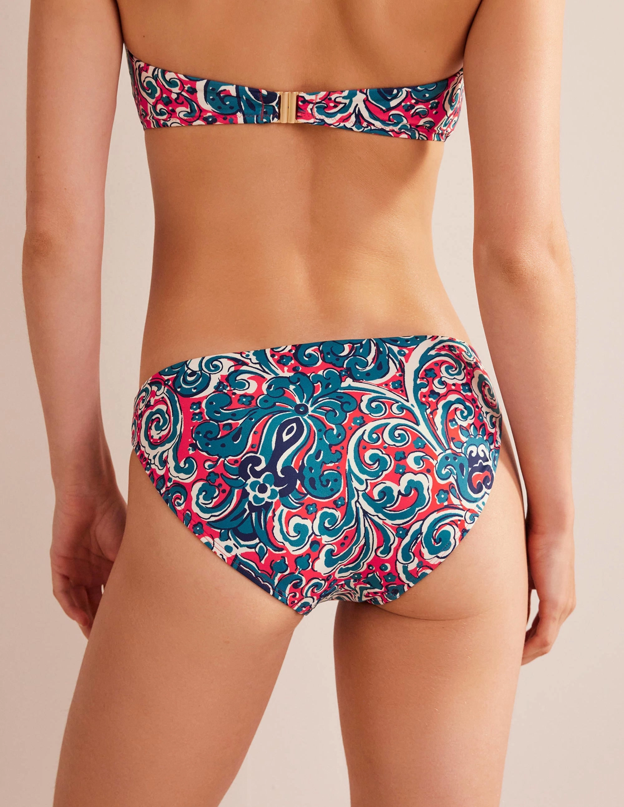 Classic Bikini Bottoms-Dahlia Red, Botanic Terrace Functional-Design