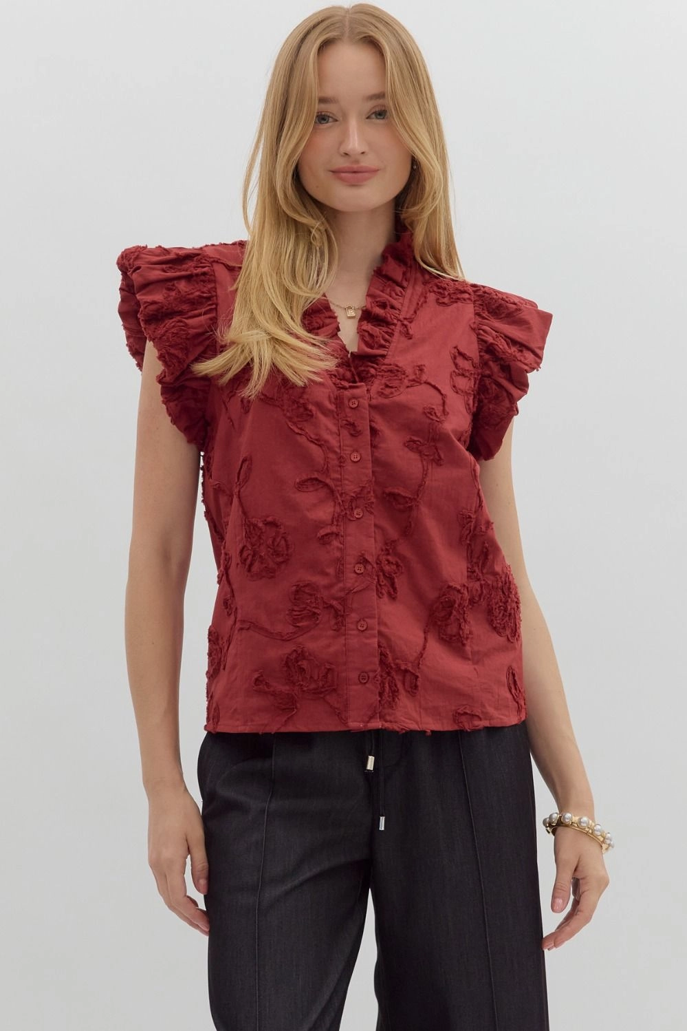 Sun Protective Fabric VentilatedMesh Going Right Top in Red