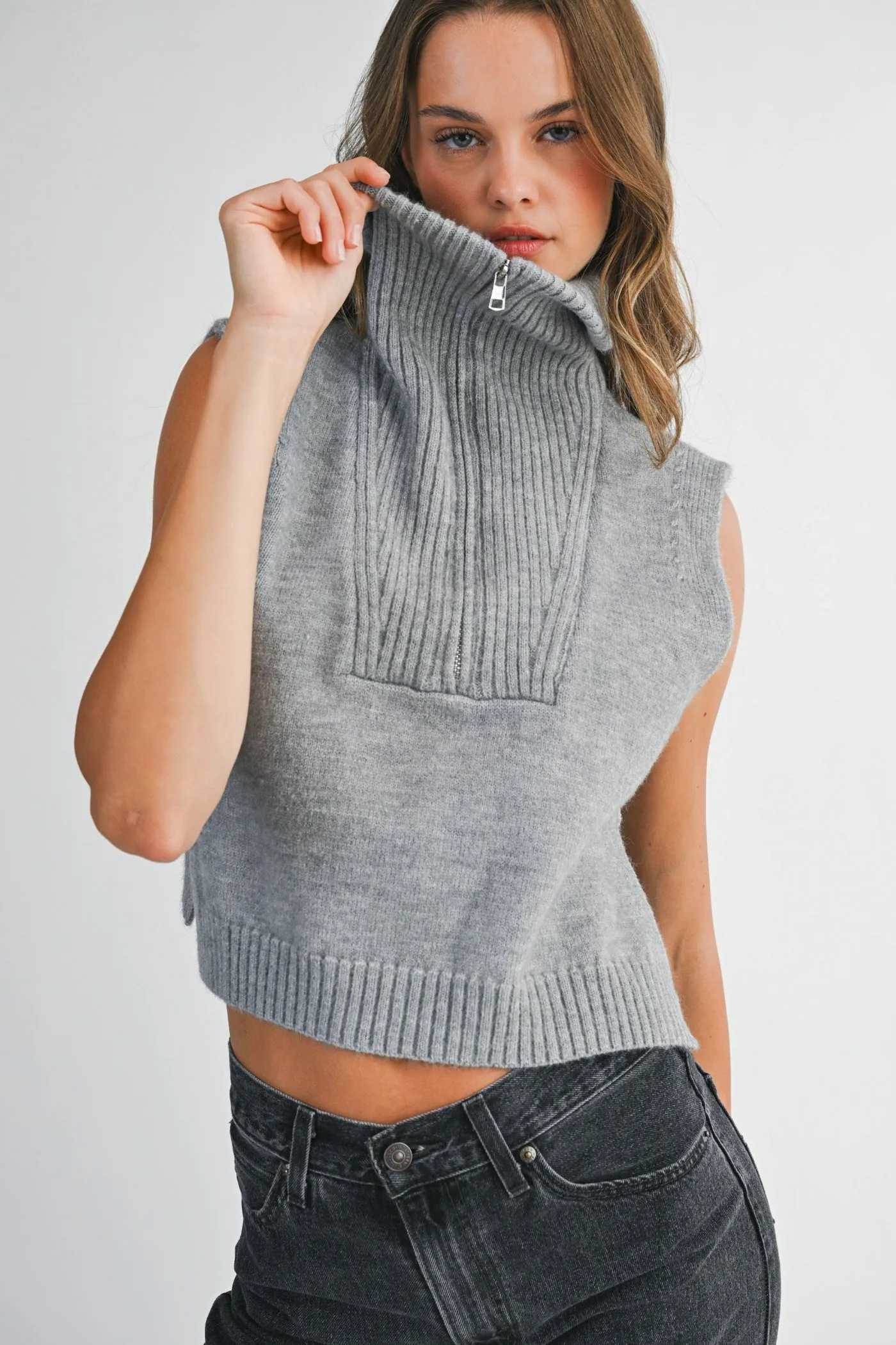 QuickDry GRACE ZIP-UP SWEATER VEST