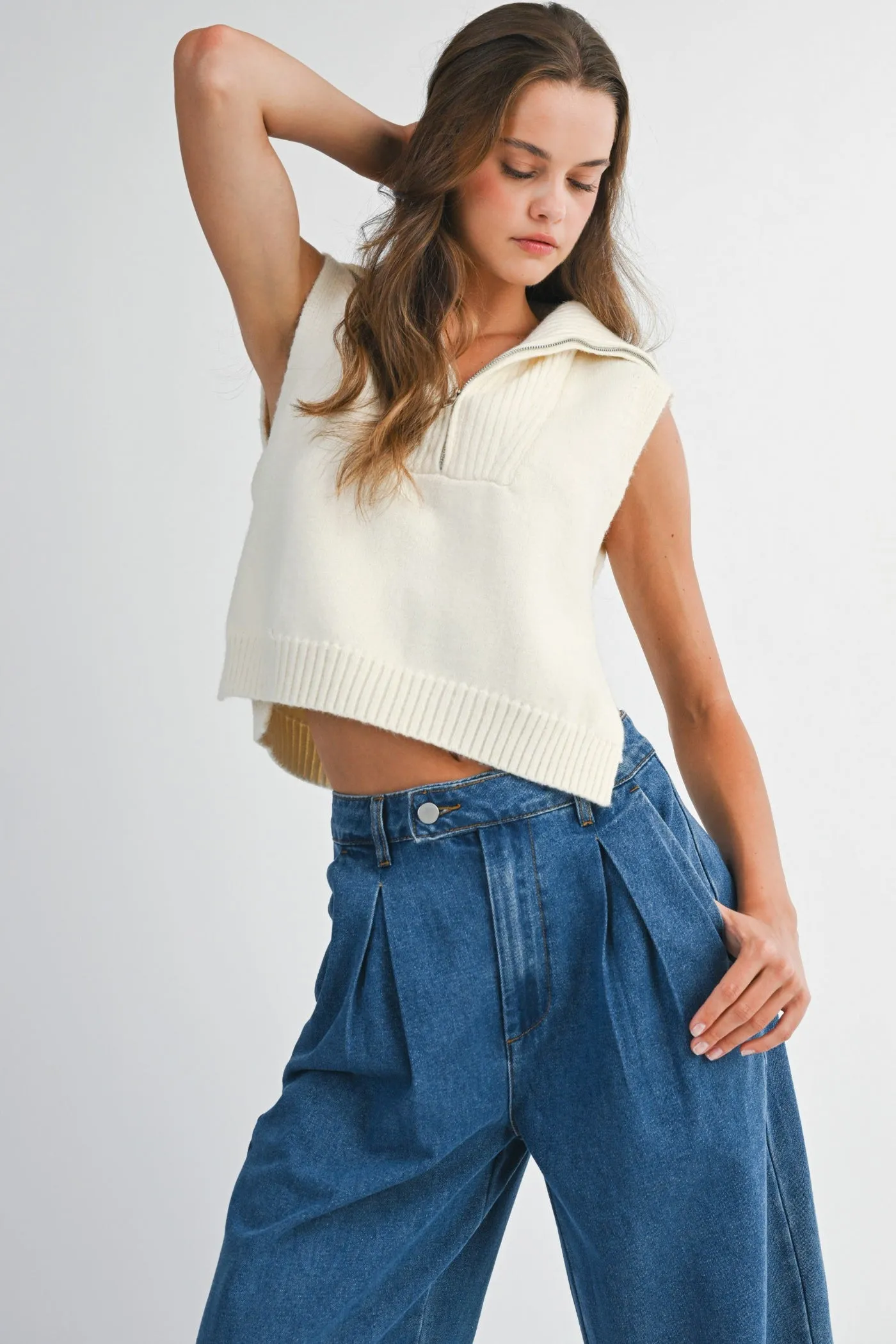 FrictionReducing GRACE ZIP-UP SWEATER VEST