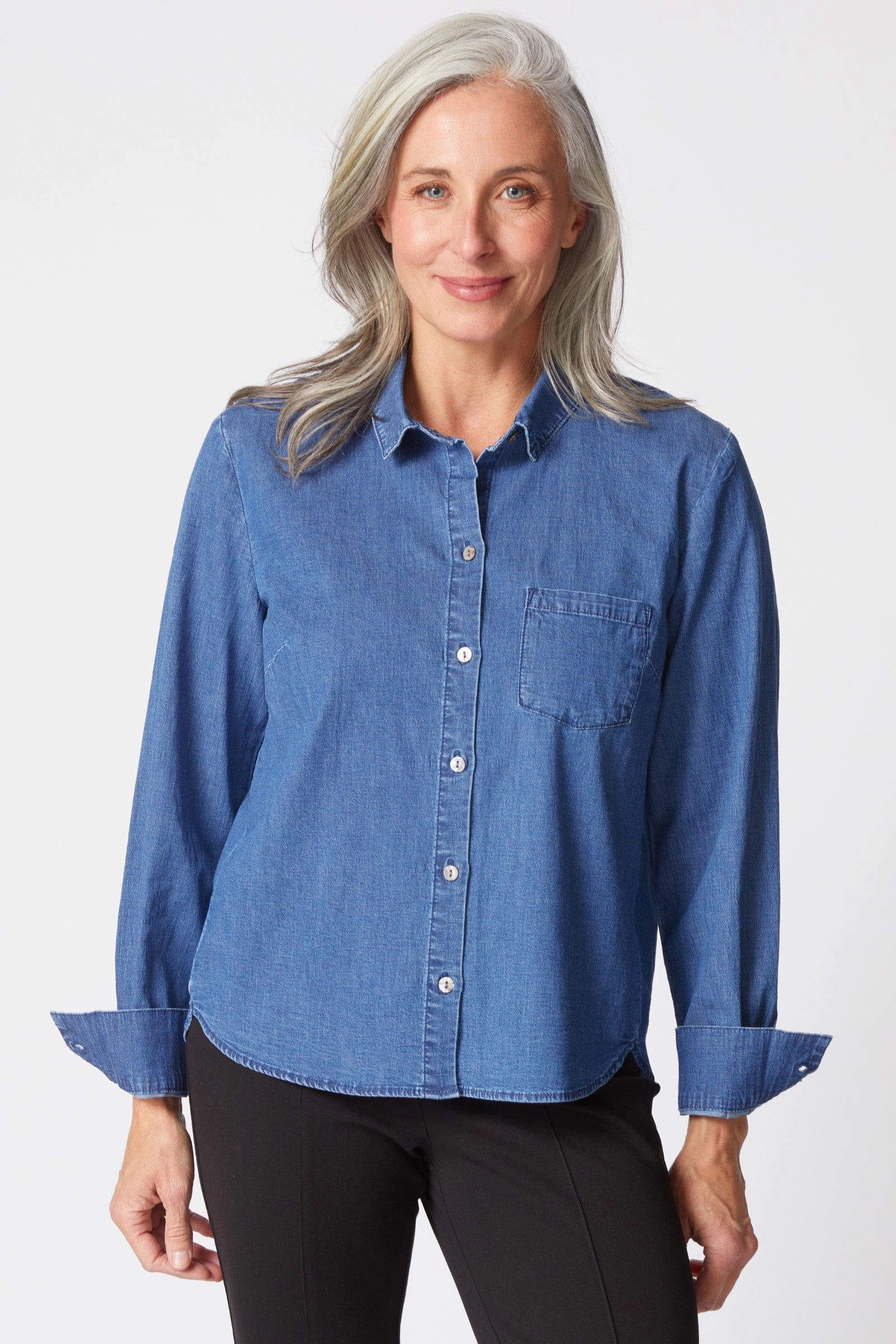 Habitat Perfect Travel Denim in Medium Denim Relaxed Silhouette
