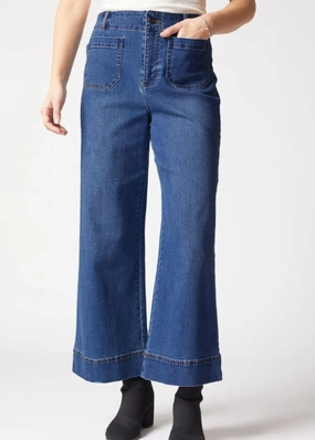 ResilientStretch Habitat Stretch Denim Wide Leg Ankle Jean in Dark Denim