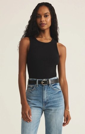 Hadley Rib Tank in Black Friction Reducing Finish