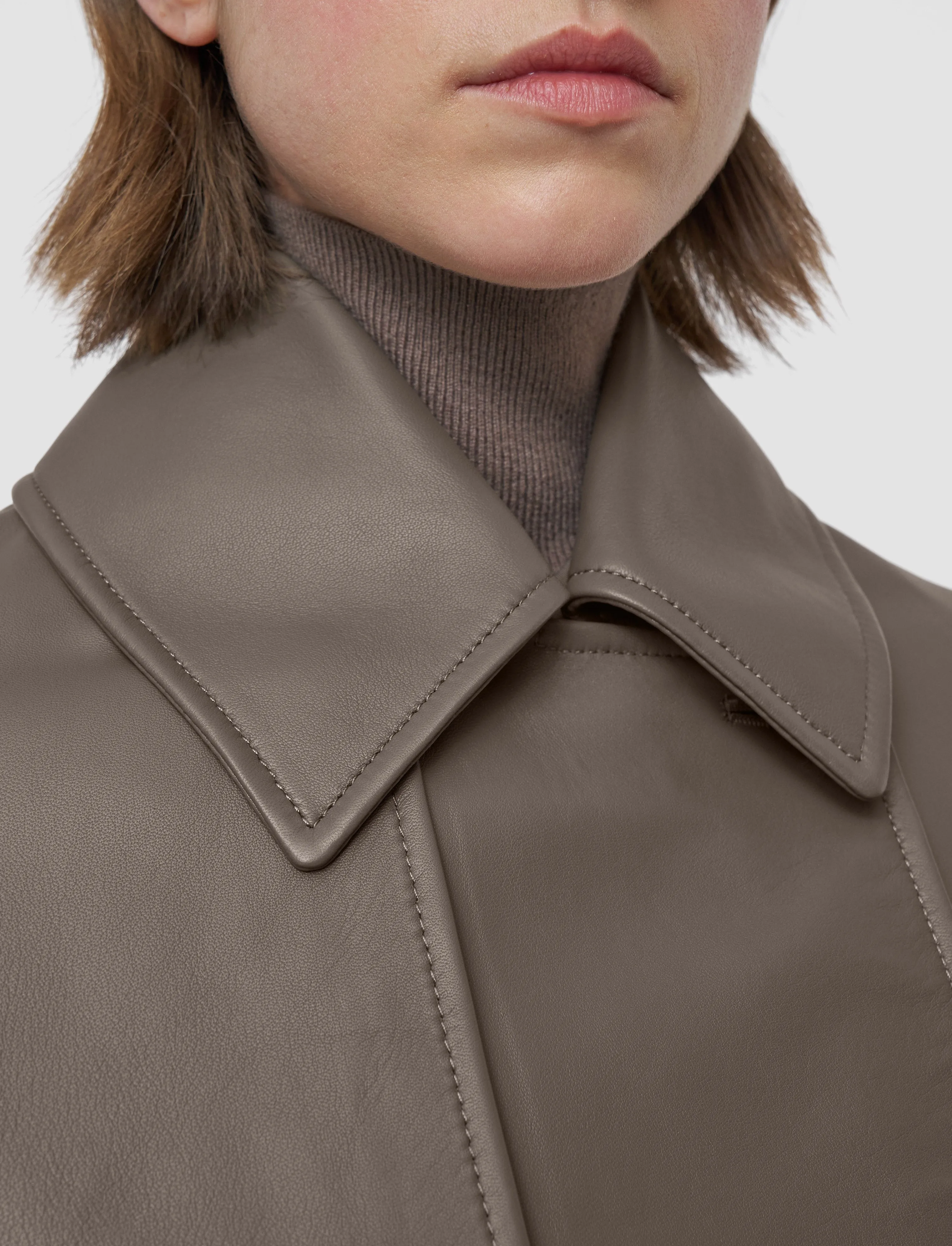 Blaise Nappa Leather Jacket Morning Chill