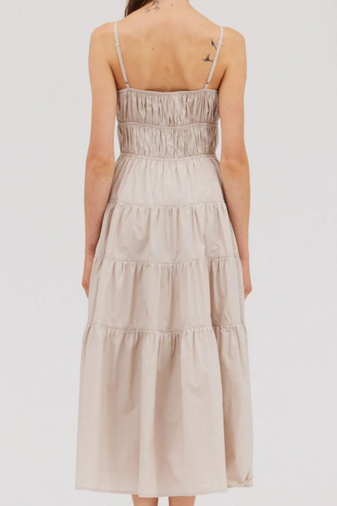 Semi Casual Light Fit MORGAN TIERED MIDI DRESS