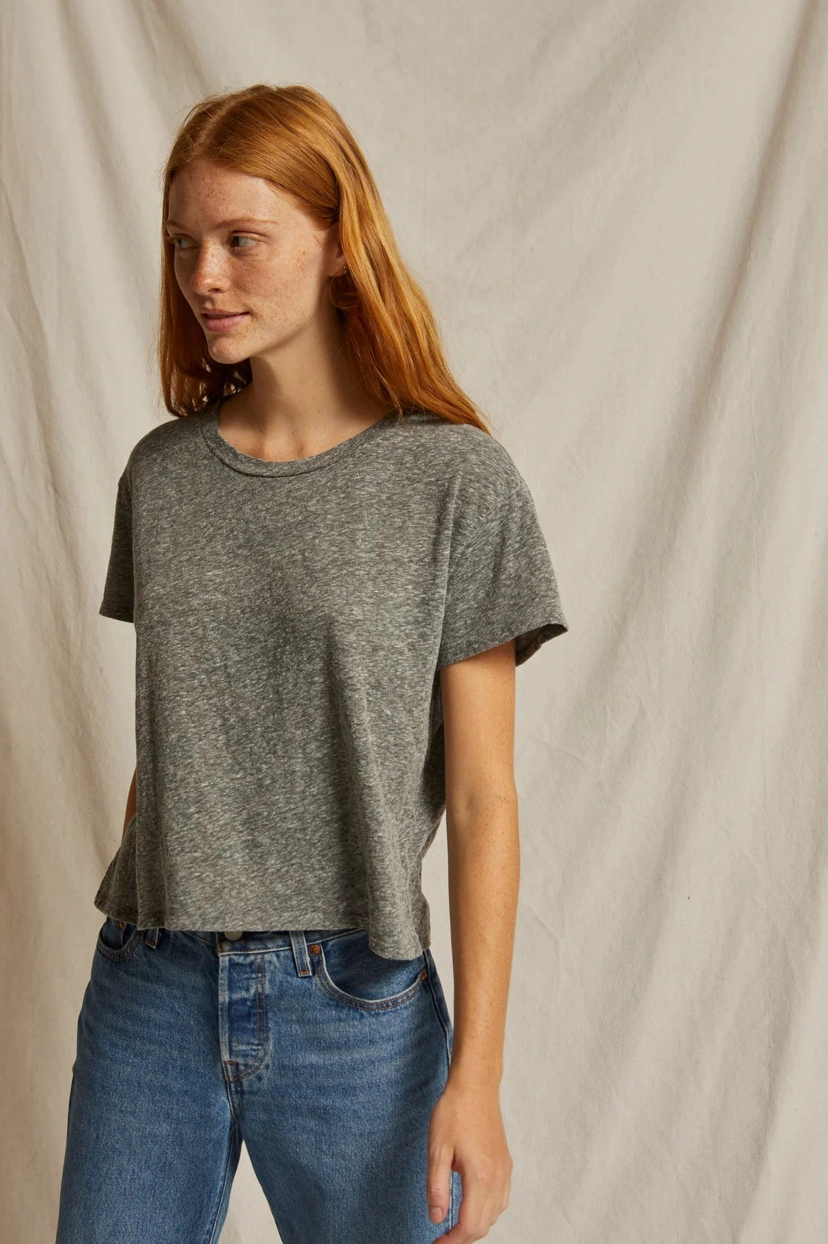 Harley Tee in Heather Grey Warm Layer