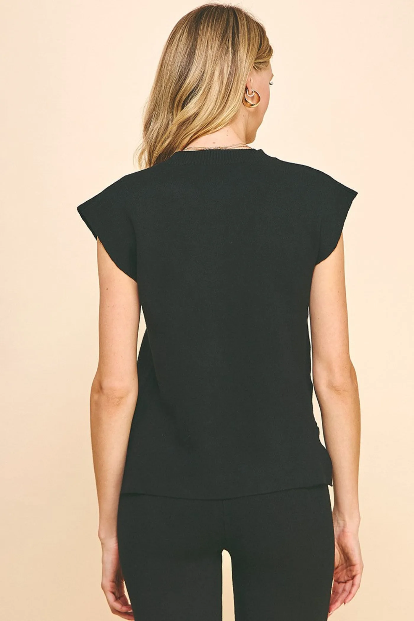 ReflectiveTrimDetails HAYLEY KNIT SWEATER VEST