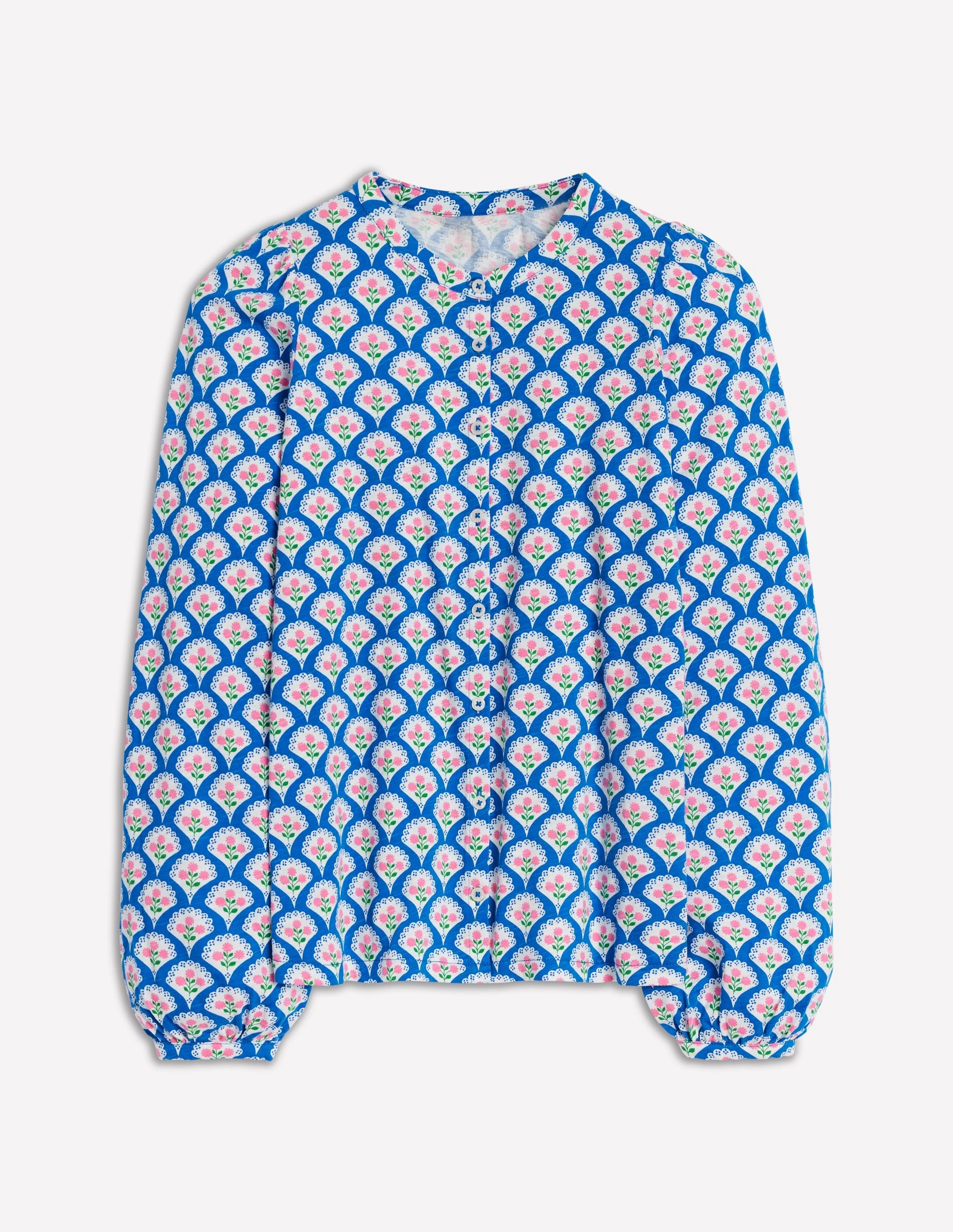 Marina Jersey Shirt-Gallery Blue, Blossom Terrace ThermalInsulation LoopwheelFabric