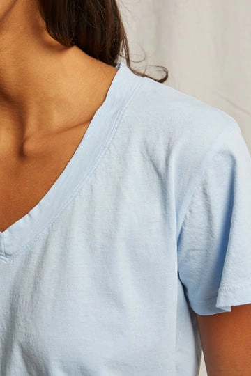 Non Restrictive Armhole Cut Hendrix Tee in Sky Blue