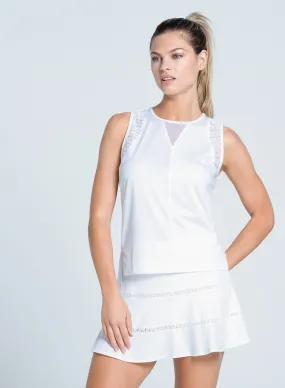 Lace Chevron Tank FourWayStretchFabric