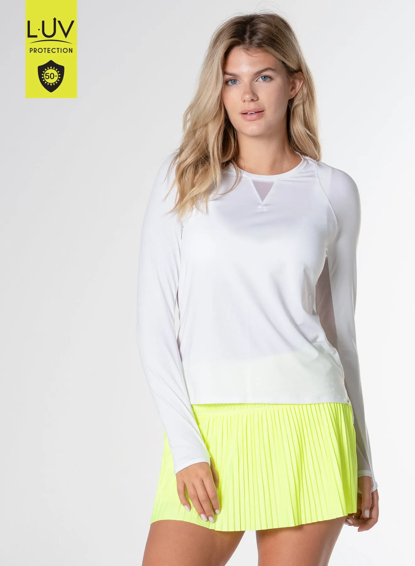 AntiPilling Finish High Low Breezy Long Sleeve