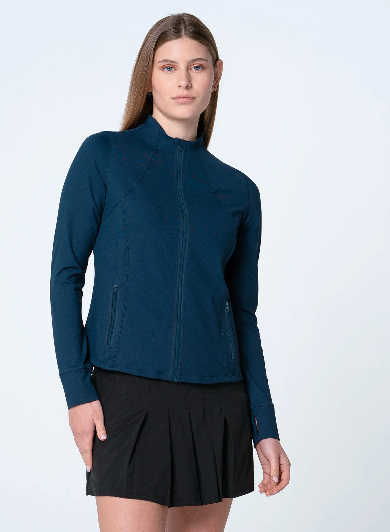 anti static coating High Neck Zip Jacket