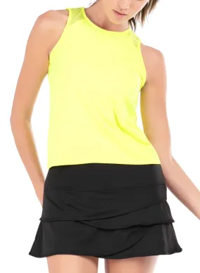 Tapered Cut Ribbed Knit Fabric Freedom Crop Tank