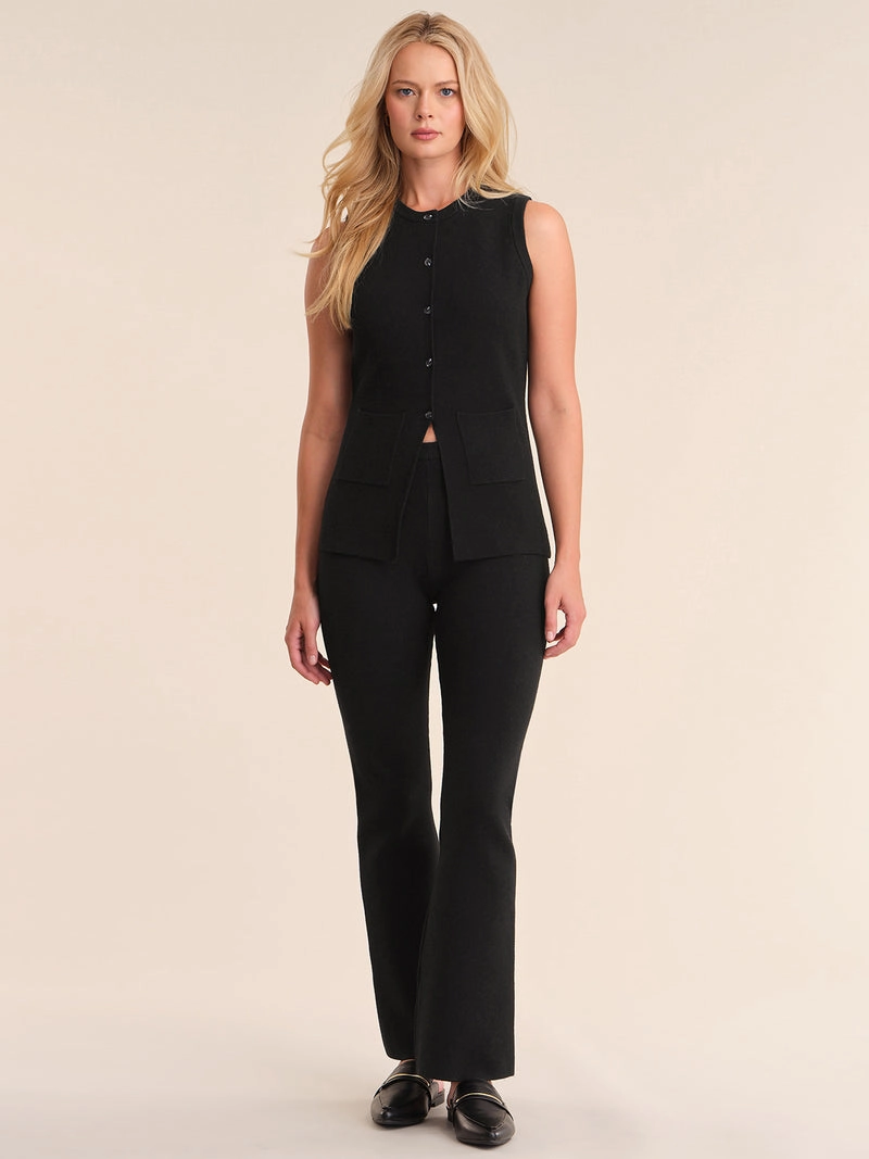 Anti Pilling Technology Felicity Structured Vest in Black