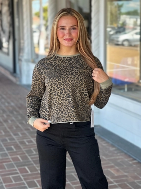 Non Irritating Label Dear John Fremont Tee in Vetiver Leopard