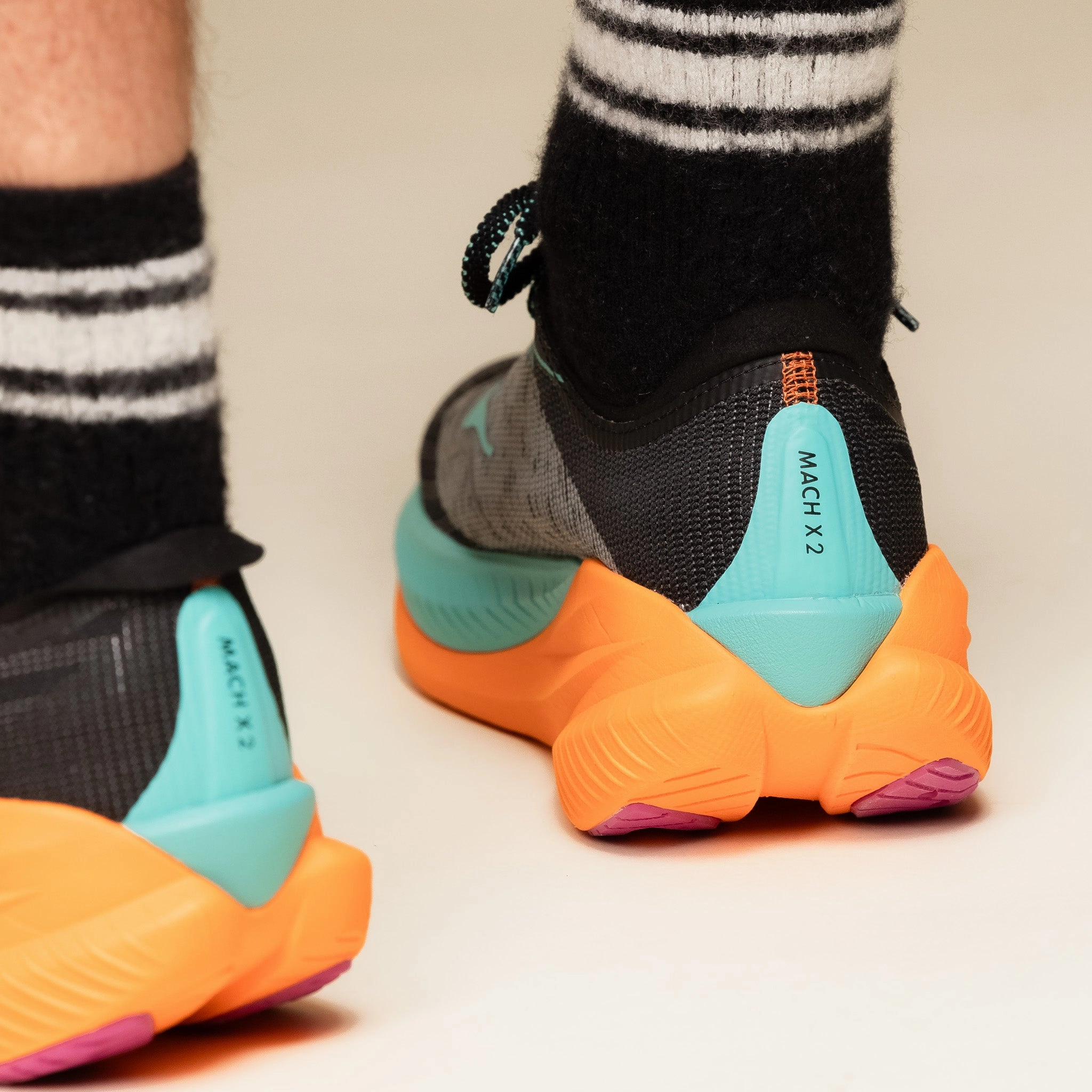 Hoka - Mach X 2 - Black / Electric Aqua