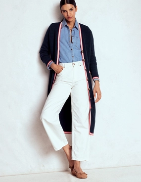 Light Weight Casual Comfort Holly Longline Jacket-Navy