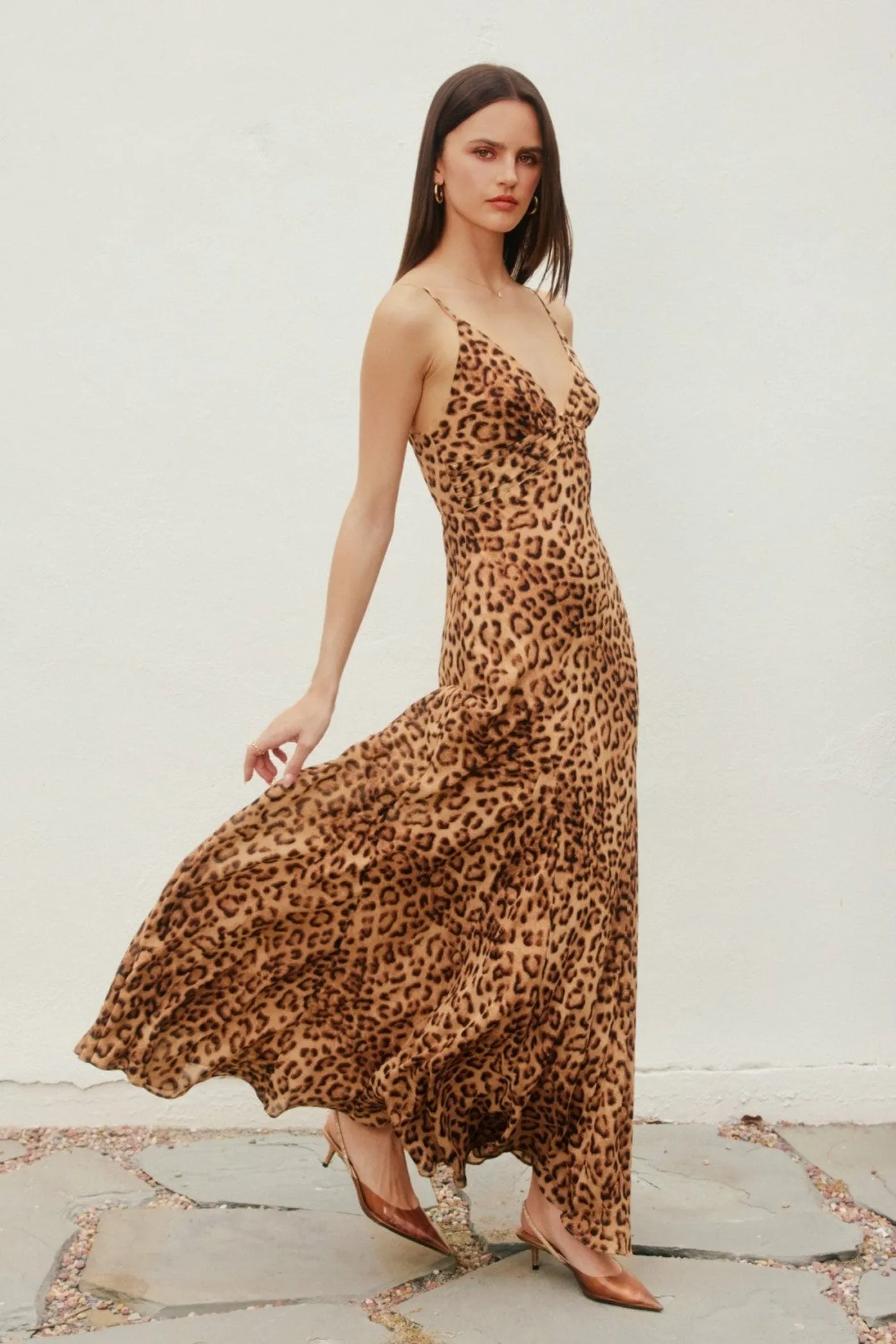 Feminine Mood Versatile occasion dress HUDA LEOPARD MAXI DRESS