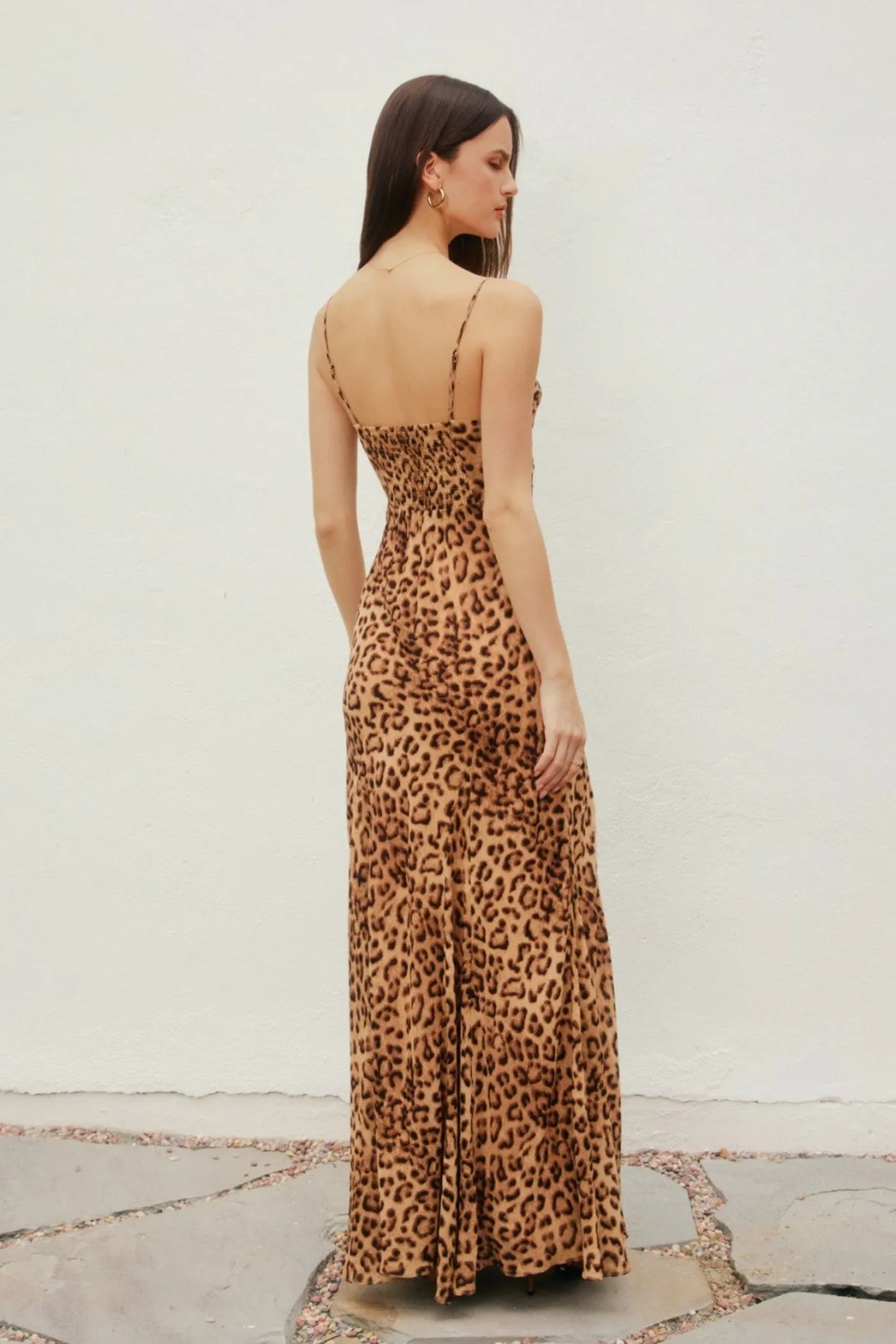 Flutter-Sleeve HUDA LEOPARD MAXI DRESS