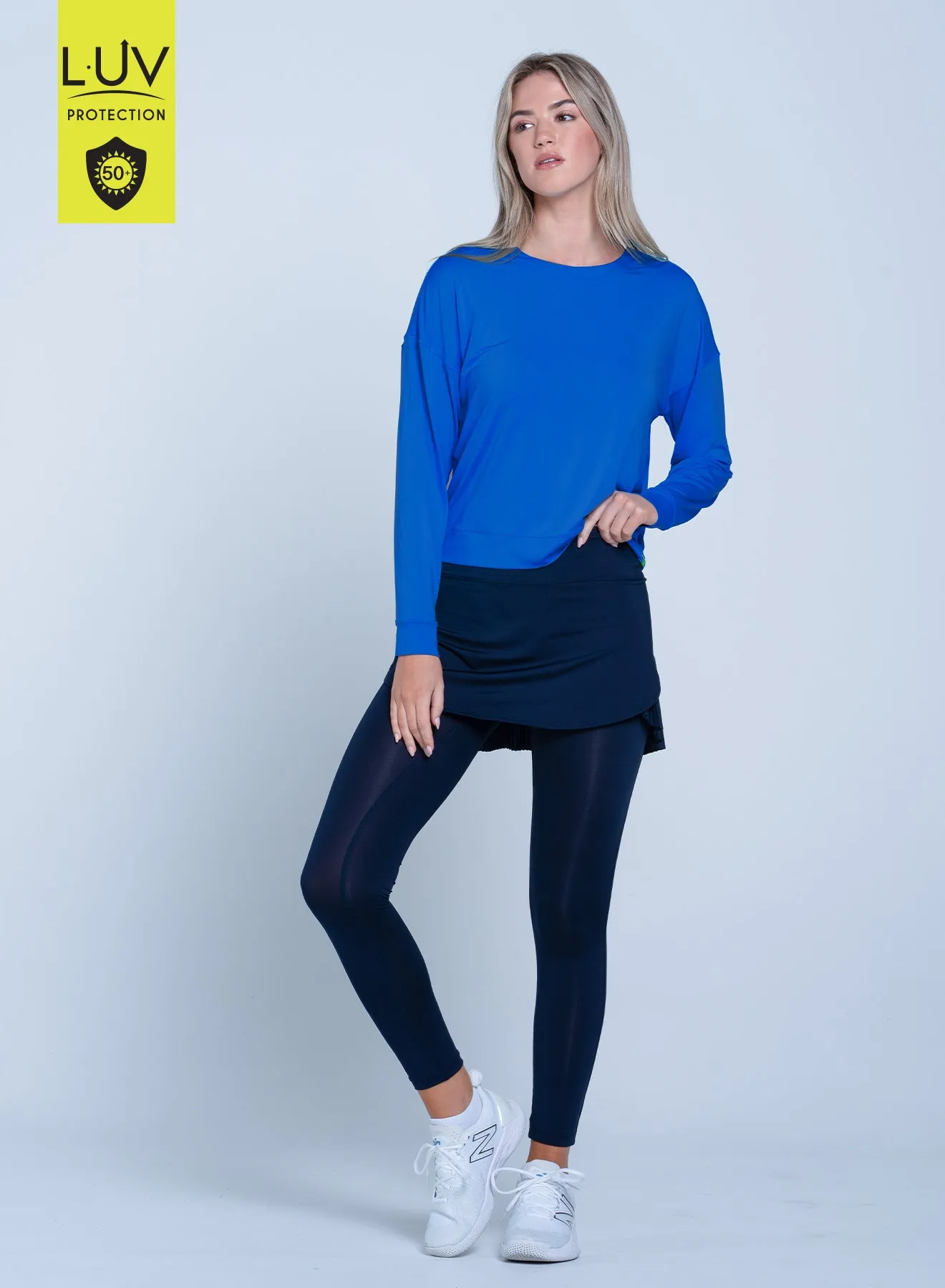 Hype Long Sleeve Simple Cut DoubleLayered Neckline