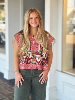 I'm Choosing Happiness Burgundy Top Outdoor Apparel