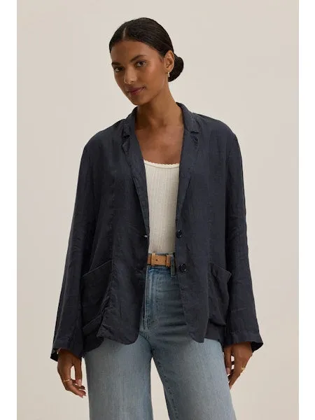 Iman Linen Blazer in Sap Easy Style