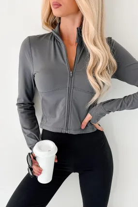 Impressive Performance Zip-Up Active Jacket (Coal Grey) Core Style day