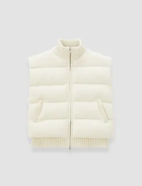 Knitted Down Puffer Gilet Comb