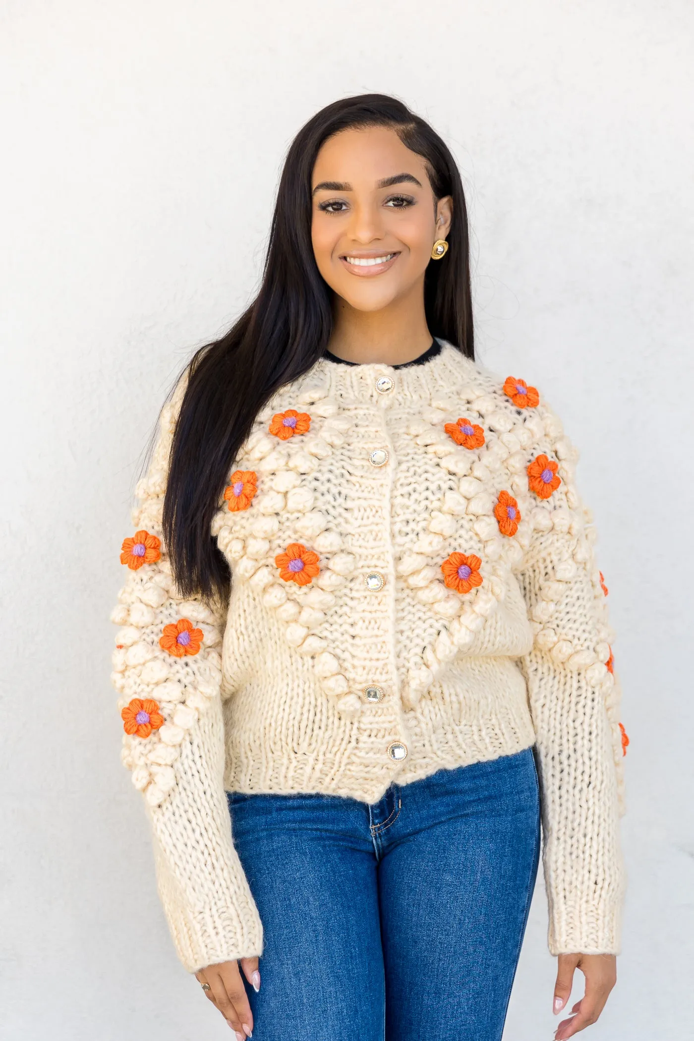 Breathable3DKnit Two Tone Weave IRIS OVERSIZED CARDIGAN