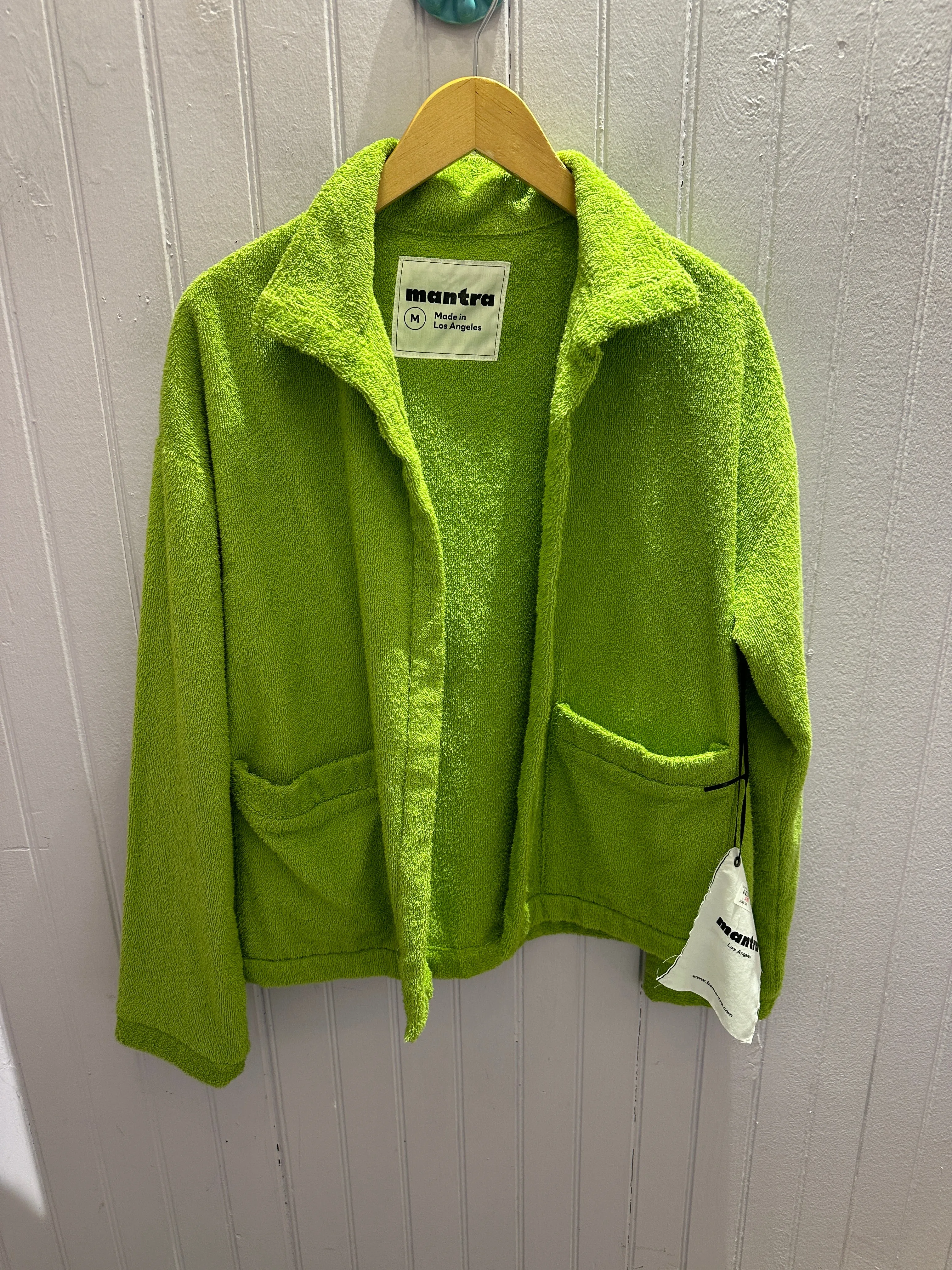 Iris Terry Jacket in Dark Citrone Adjustable Hem Toggles Breathable Linen Blend