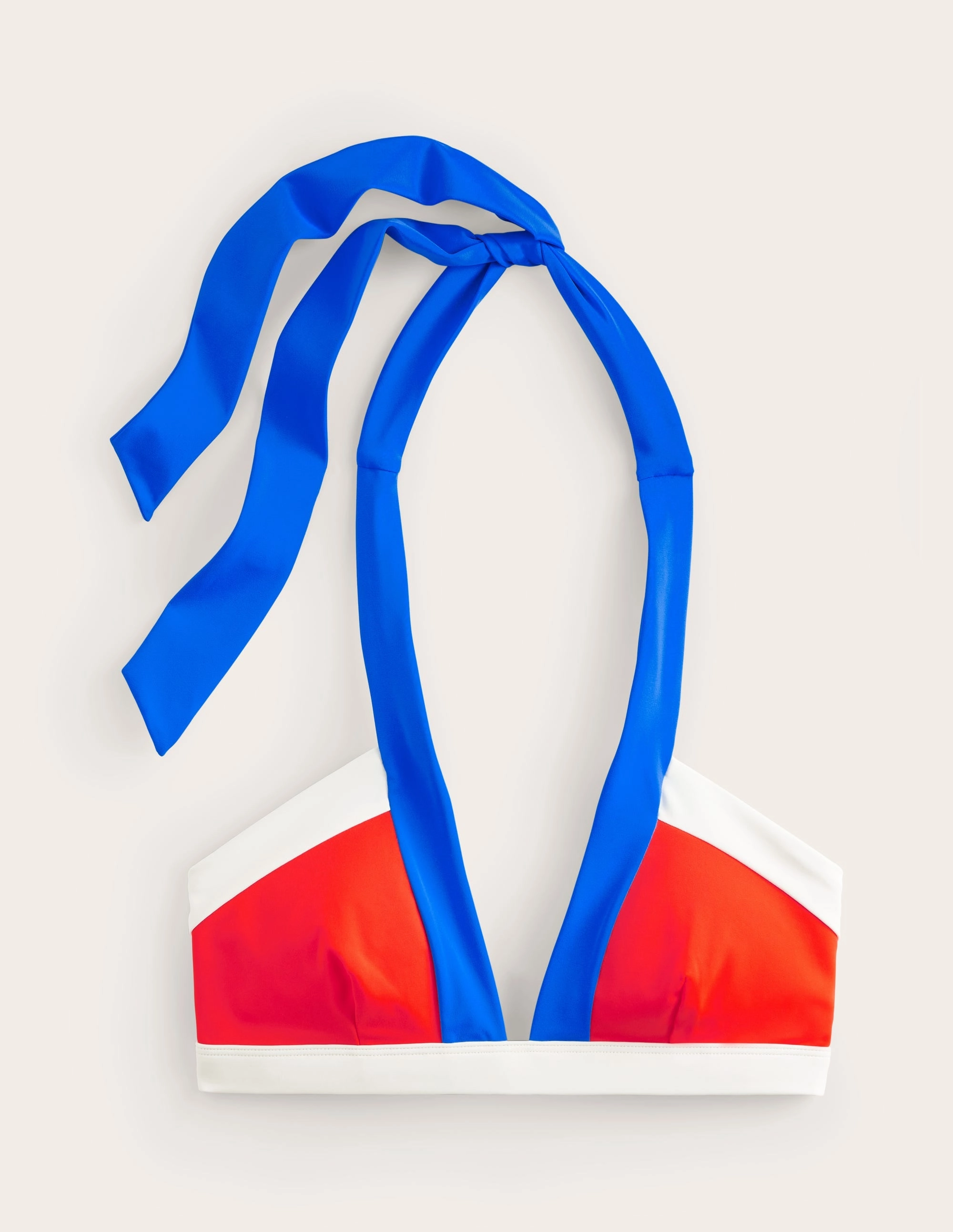 Tropical Comfort Ithaca Halter Bikini Top-Orange Colourblock