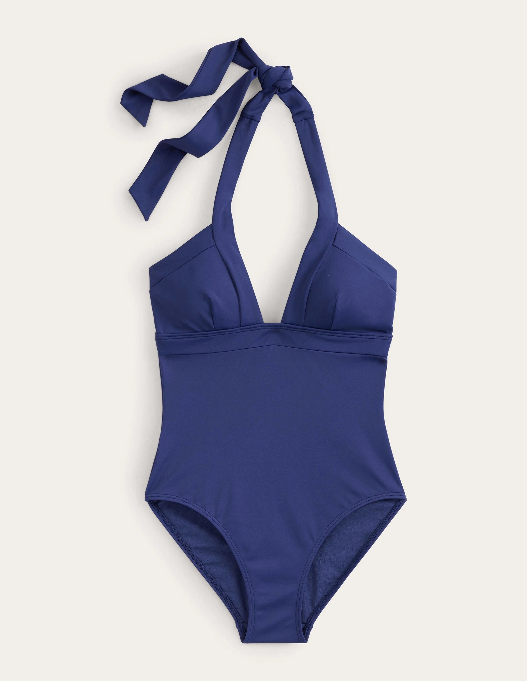 Ithaca Halter Swimsuit-French Navy Relaxing Day