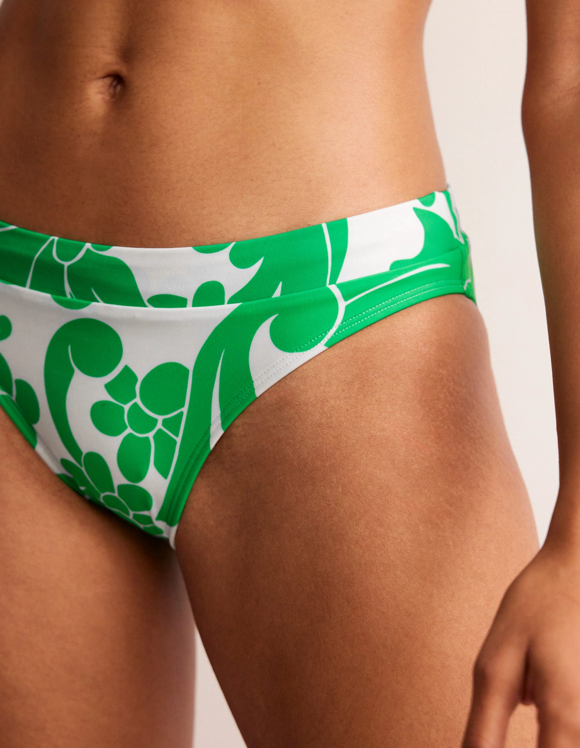 Ithaca Panel Bikini Bottoms-Bright Green, Opulent Whirl Saltwater proof Jet Set Style