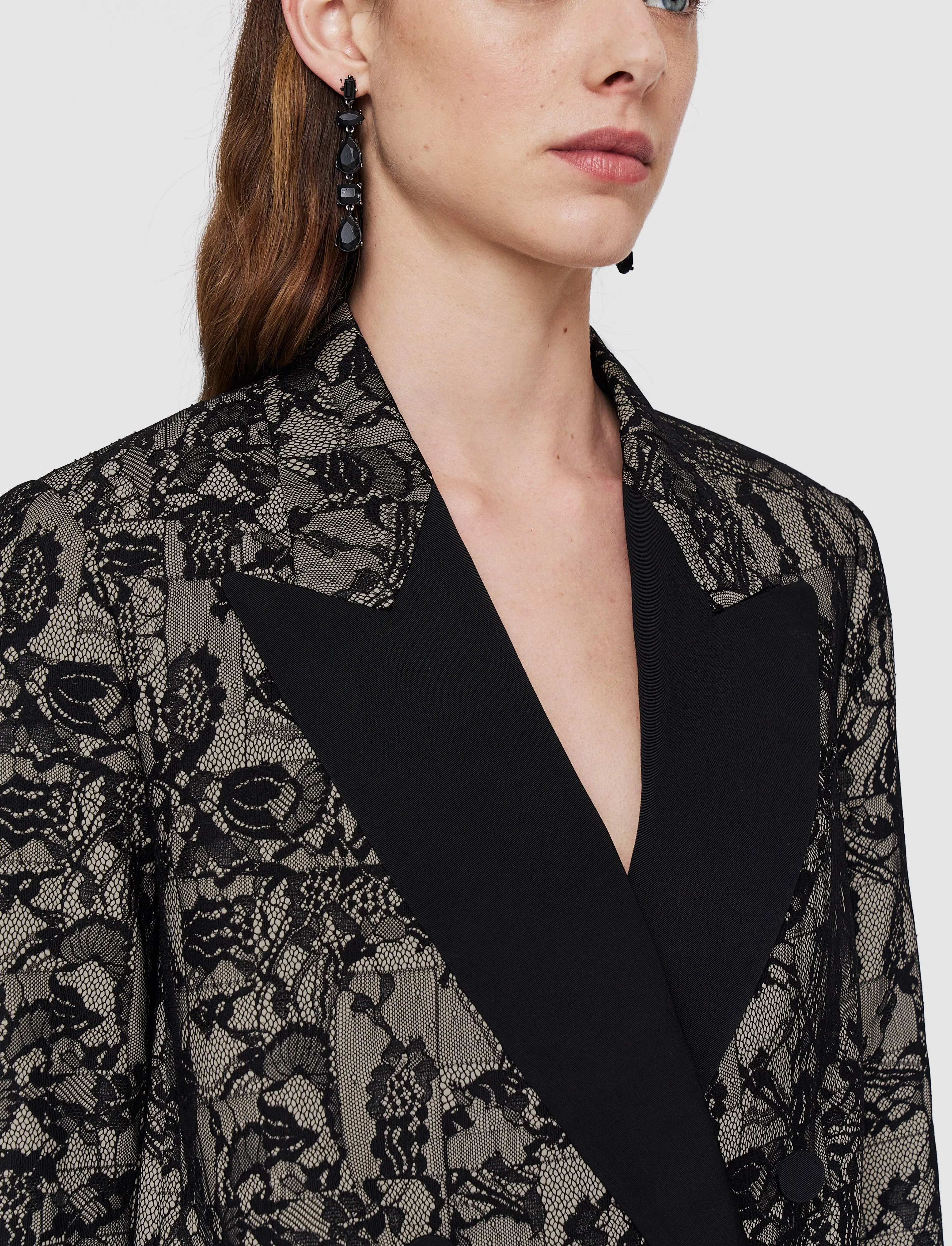 Heavy Duty Zipper Jaden Patchwork Lace Jacket