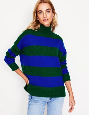 Home Comforted Jessica Oversized Jumper-Bavaria Green, Monarch Blue