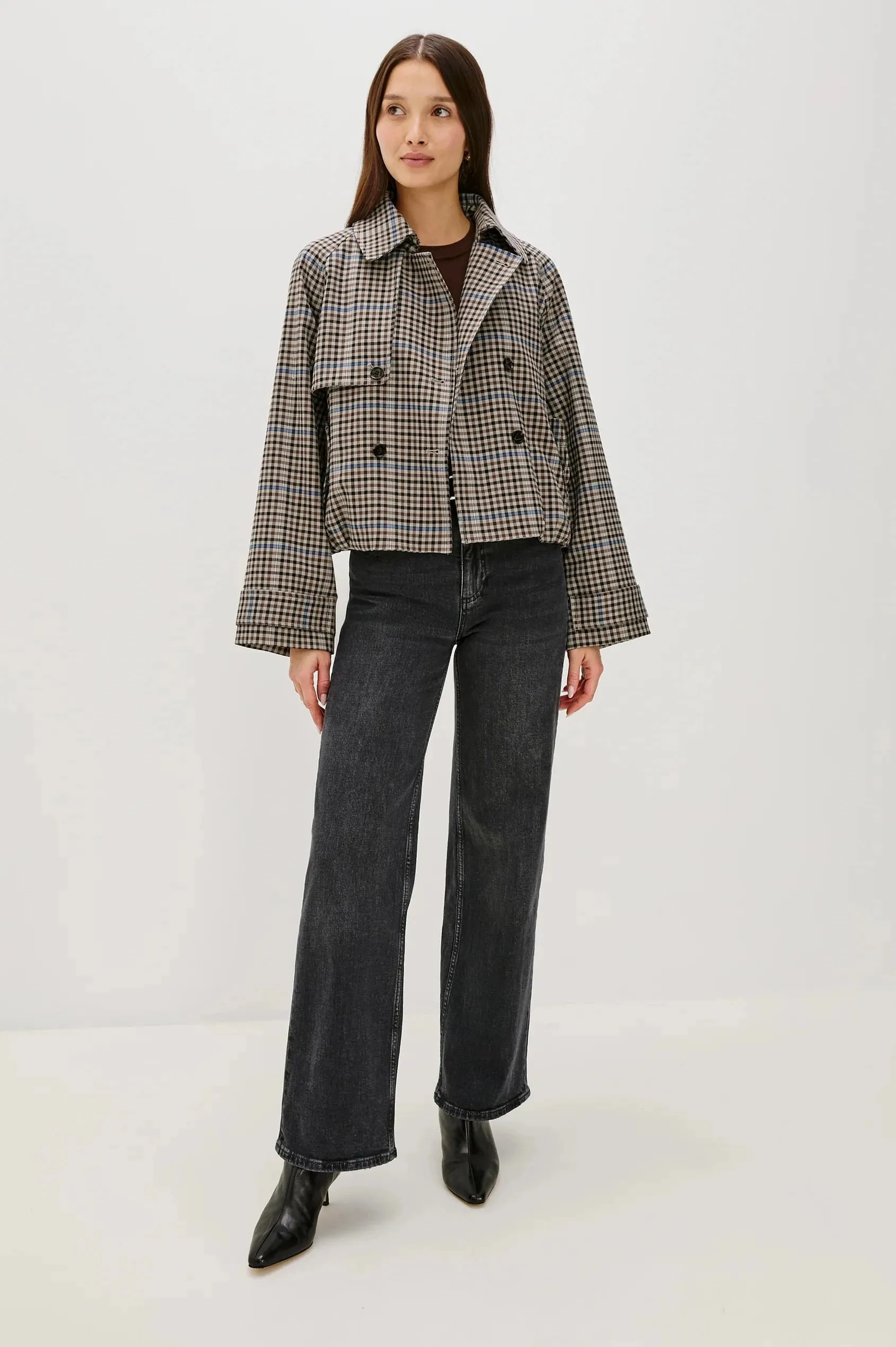 Jett Jacket Mocha Check Modular Attachment Points